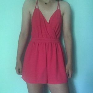 Hot pink romper
